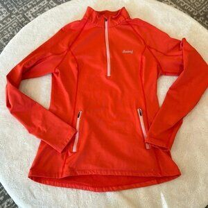 BAYLEAF Sport Women’s Yoga Thermal Quarter zip in coral color size M